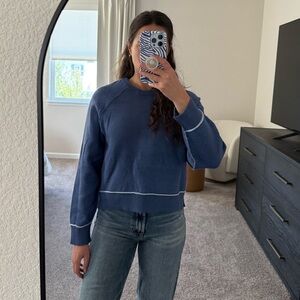 Pilcro Blue Crew Neck Sweater